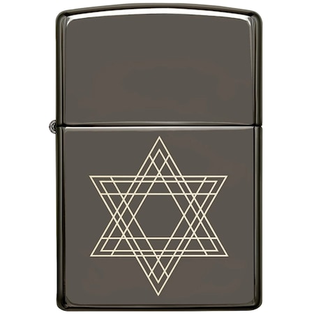 Zippo 2022 Zippo Star Of David Design, Black Ice ZIP-49685